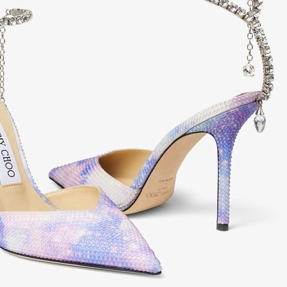 BNIB Jimmy Choo Saida Bay 100 Embellished Ankle Strap Pumps Size 41.5 - Picture 5 of 15